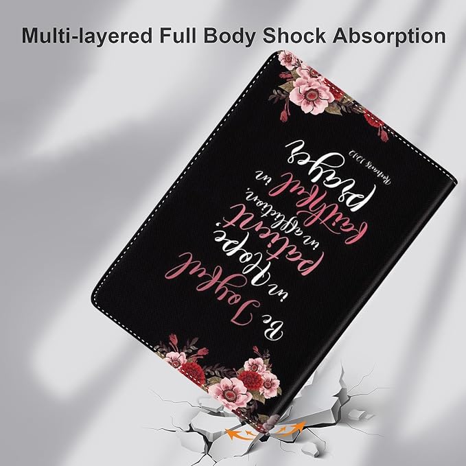 Philippians 4-13 Christian Sunflower iPad 9th/8th/7th Gen 2021/2020/2019 10.2 Inch Case - Standing Cover with Auto Sleep/Wake