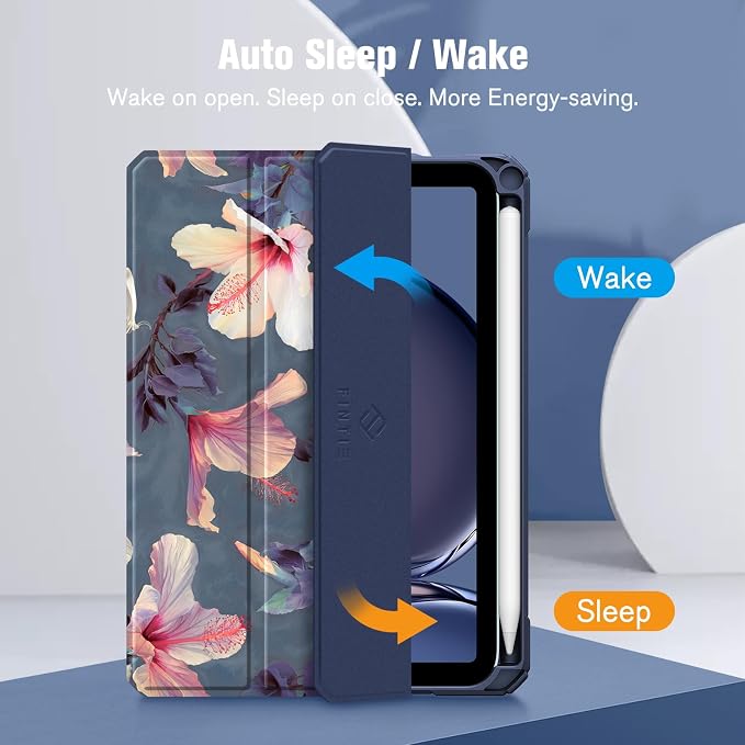 Fintie Clear Case for iPad mini 7th Generation (A17 Pro) / mini 6 8.3 | Slim Hybrid Shockproof Hard PC Back Cover Pencil Holder Viewing &amp Typing Angles Auto Sleep/Wake Black