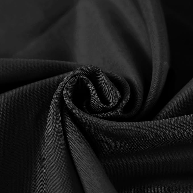 6 Pack Black Tablecloth 60 x 120 Inch Table Cloth for 8 Foot Rectangle Tables, Wrinkle Resistant Washable Polyester Fabric Table Covers for Party, Wedding,Dining,and Banquet