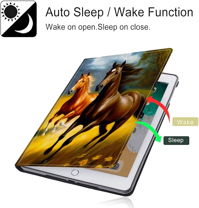 for All-New Fire HD 10 Tablet Case (13th Generation 10.1 inch 2023 Release) with Adjustable Stand &amp Auto Wake/Sleep Feature Smart Protect Cover Case - American Flag