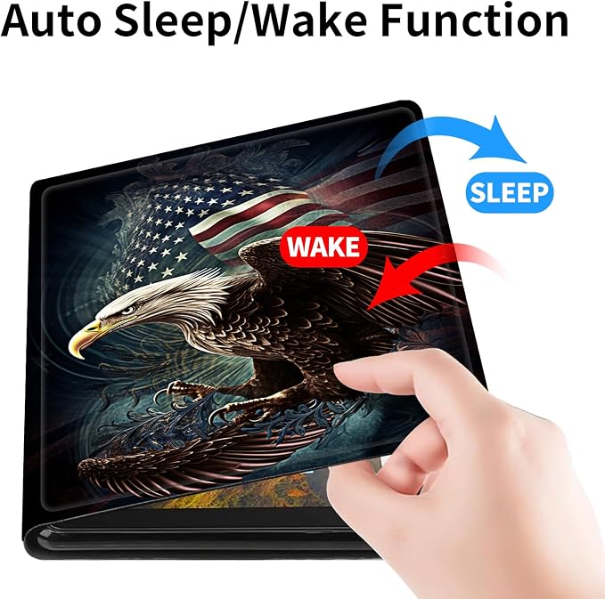Case for 7 All-New Kindle Paperwhite (12th Generation 2024) and Kindle Colorsoft Signature Edition CoverSlim PU Leather Smart Cases with Auto Wake/Sleep-Black Cat Night Sky