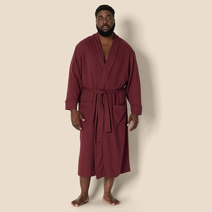 Amazon Essentials Men's Lightweight Waffle Bathrobe (Available in Big & Tall)