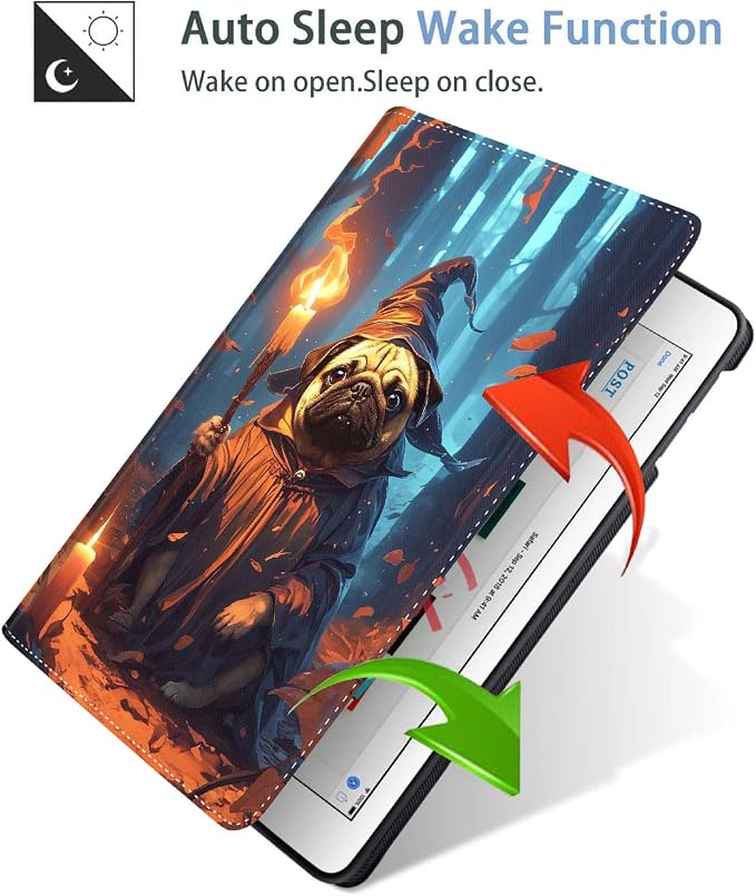 Case for iPad (A16) 11th Generation 11 Inch (2025) iPad 10th Generation 10.9 Inch (2022)，Slim Fit Foldable Standing Cover Case with Auto Sleep/Wake ，Moth Moon