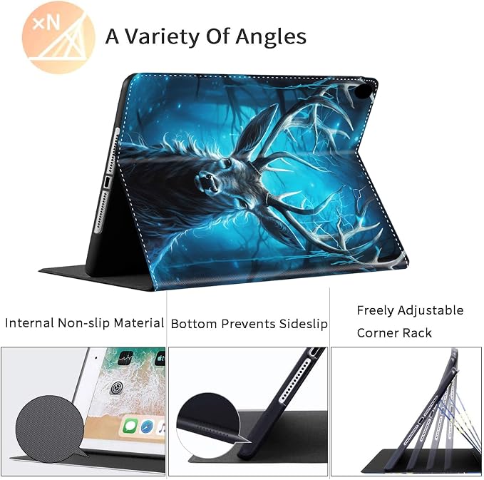 Case for iPad Pro 11 Inch 2022/2021/2020 (4th/3rd/2nd Gen) for iPad Air 5th / 4th Generation 10.9 Inch (2022/2020) Durable Shockproof Protective Cover，Black Woman Queen Afro Design