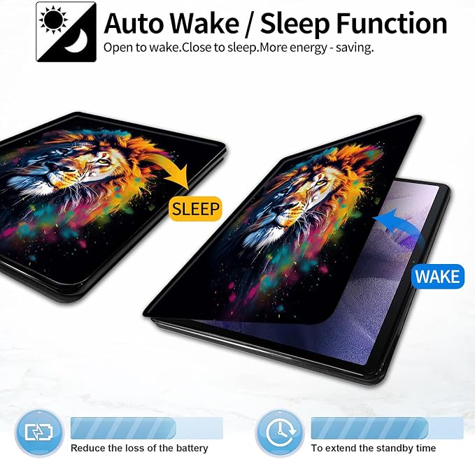 Case for iPad (A16) 11th Generation 11 Inch (2025)iPad 10th Generation 10.9 Inch (2022)PU Leather Slim Standing Smart Coverwith Auto Sleep/WakeBall on Fire