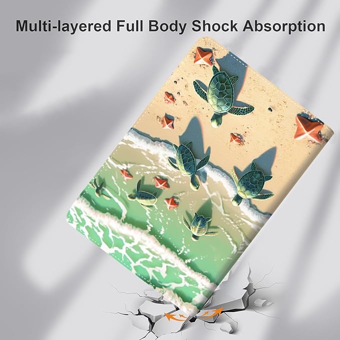 Vintage Floral Astronaut iPad 9th Gen Case - 10.2 Inch Standing Cover with Auto Sleep/Wake
