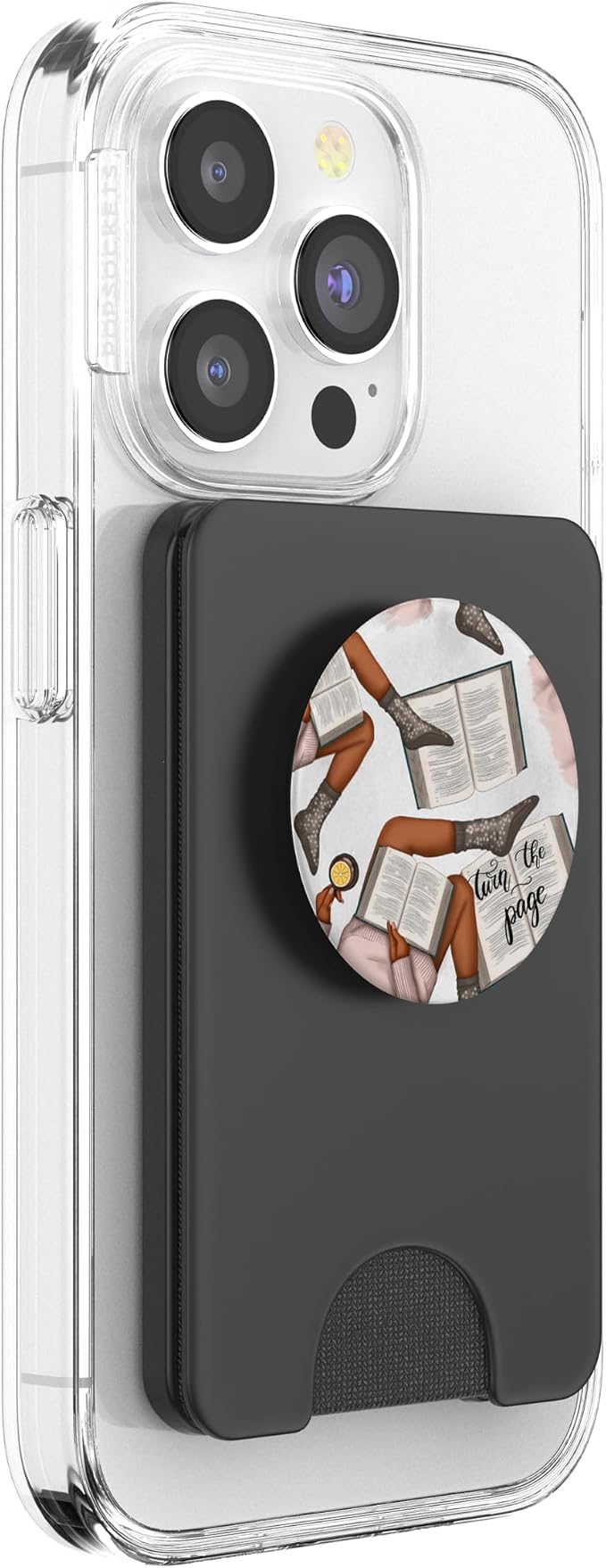 Cute Book Pattern For Women And Reading Teacher With Books PopSockets Adhesive PopGrip