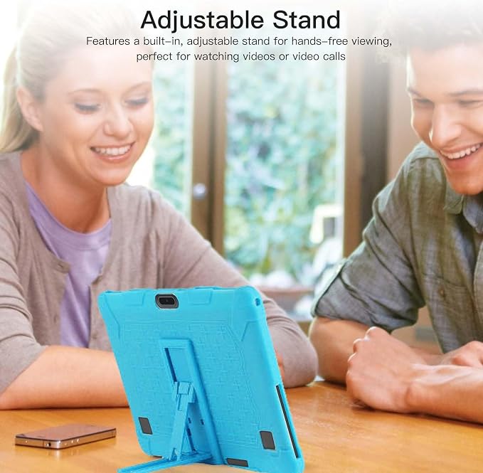 Case for ZZB ZB10 / JUNYANG Tablet 10.1 inchSoft Silicone Protector CoverKids FriendlyAdjustable Stand Tablet Cover4 Corners Thicken ShockproofBlack