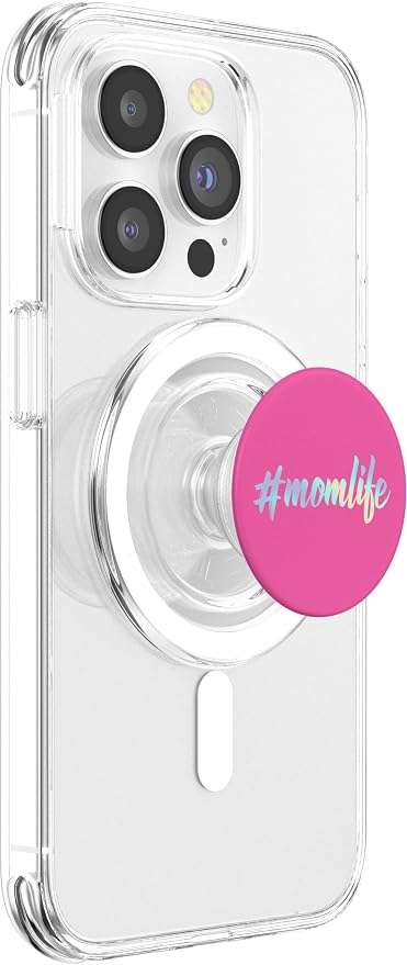 Rainbow #momlife Mom Life Pink PopSockets Adhesive PopGrip