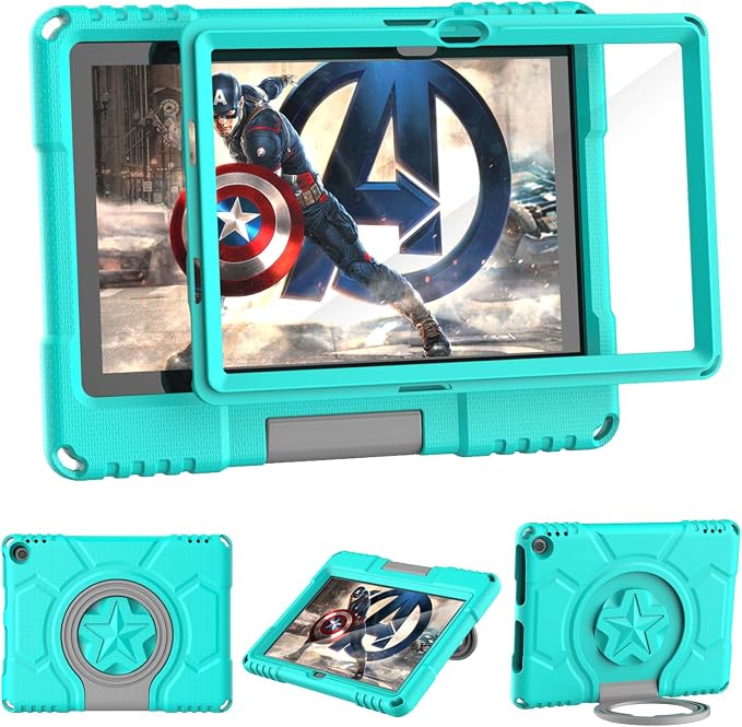 Kids case for 10 inch Tablet Lightweight Shockproof Case with Screen Protector Handle StandBlack