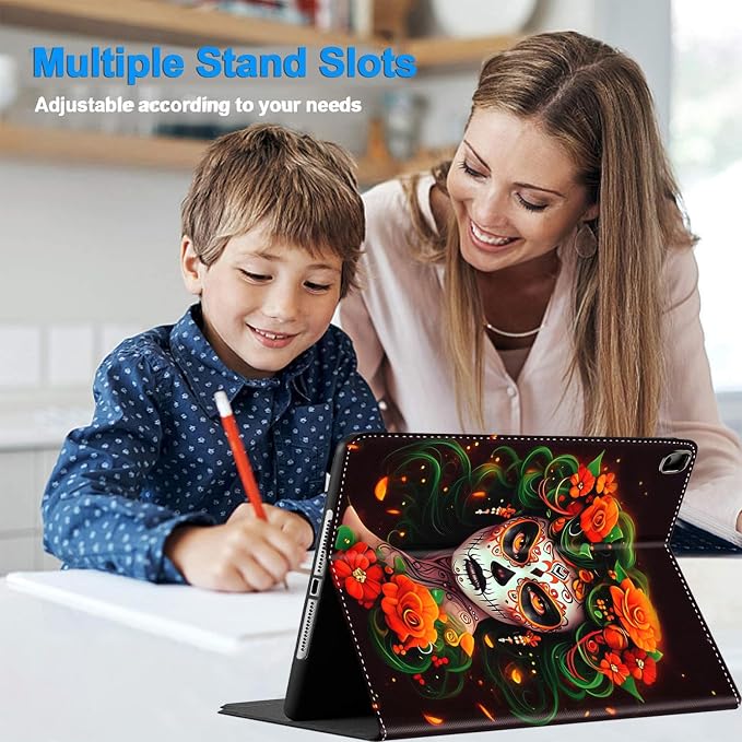 Case for iPad Pro 11 Inch 2022/2021/2020 (4th/3rd/2nd Gen) for iPad Air 5th / 4th Generation 10.9 Inch (2022/2020) Durable Shockproof Protective Cover，Black Woman Queen Afro Design