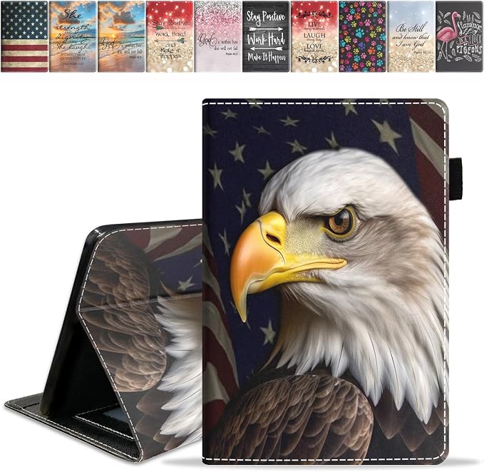 Case for Amazon Fire HD 10 Tablet (9th/7th Generation 2019/2017 Release) Slim PU Leather Cover with Card Slot &amp Auto Wake/Sleep for Fire 10.1 Tablet African American Girl