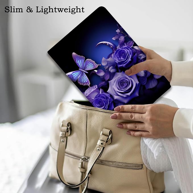 Case for Samsung Galaxy Tab A11 + Plus/A9 + Plus 11 Inch 2025/2023 Ultra-Thin Multi-Angle Protective Cover with Auto Sleep/Wake Black Cat and the Blue Flower