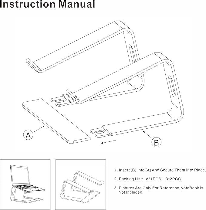 Ergonomic Aluminum Laptop Mount - Adjustable Computer Stand for MacBook Pro/Air HP Lenovo Samsung Dell - Fits 10-17.3" Laptops (Apple Green)