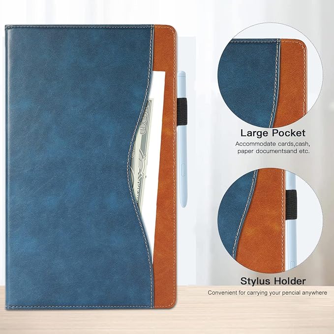 Case for Samsung Galaxy Tab A11 Plus 11 Inch 2025 Released (Model: SM-X310/SM-X315/SM-X236) Bussiness PU Leather Cover Flip Stand with Elastic Band &amp Card Holder-Brown