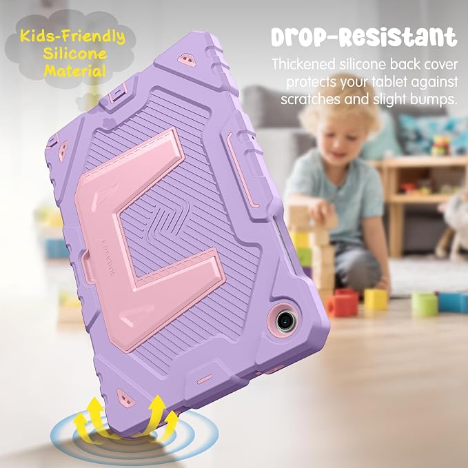 Fintie Kid-Friendly Case for Samsung Galaxy Tab A11+/A9+ 11'' Black | Rugged Shockproof Case Kickstand &amp Shoulder Strap Adjustable Stand 3-Layer Drop Protection for Learning &amp Travel