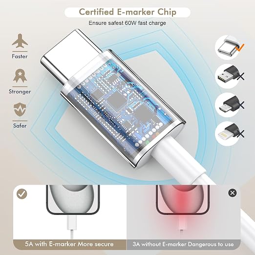 iPhone 17 16 15 Charger Fast Charging 2Pack 10FT Extra Long USBC to C Cable Cord with 20W Apple iPad USB C Fast Charger USB C Wall Charger Block for iPhone 17/16 Pro Max/17 Air/16 Pro/15/15 PlusiPad