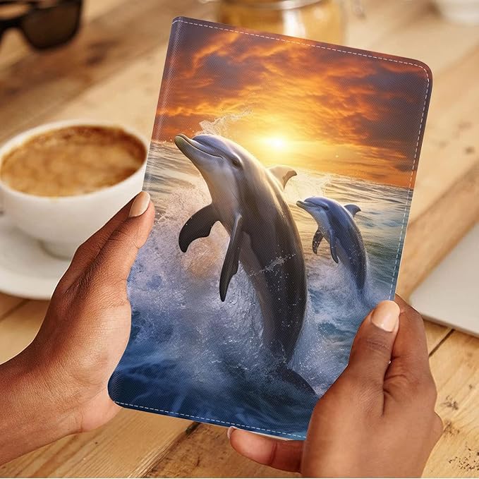 Case for Samsung Galaxy Tab A 8.0 2019 (SM-T290/T295/T297) Slim Lightweight PU Leather Stand Cover with Auto Wake/Sleep for Galaxy Tab A 8.0 Inch Abstract Watercolor Art Dogs