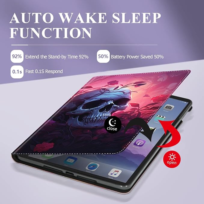 Case for iPad (A16) 11th Generation 11 Inch 2025 / iPad 10th Generation 10.9 Inch 2022 Ultra-Thin Multi-Angle Protective Cover with Auto Sleep/Wake A Dark Horse