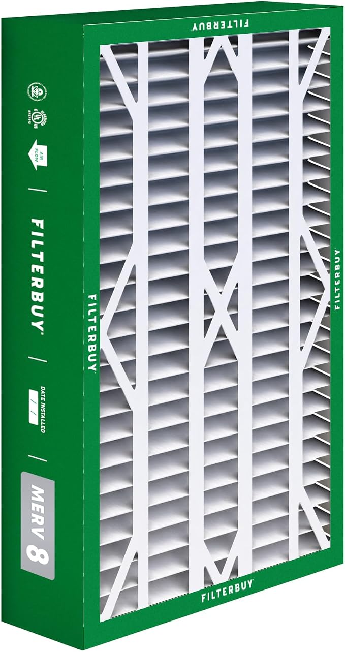 Filterbuy 16x28x6 Air Filter MERV 8 Essential Dust & Allergy Defense, Pleated