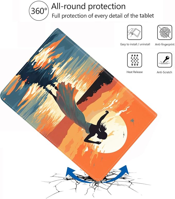 Case for iPad (A16) 11th Generation 11 Inch 2025 iPad 10th Generation 10.9 Inch 2022 Protective Leather Case Adjustable Stand Auto Wake/Sleep Smart Case - African American Girl