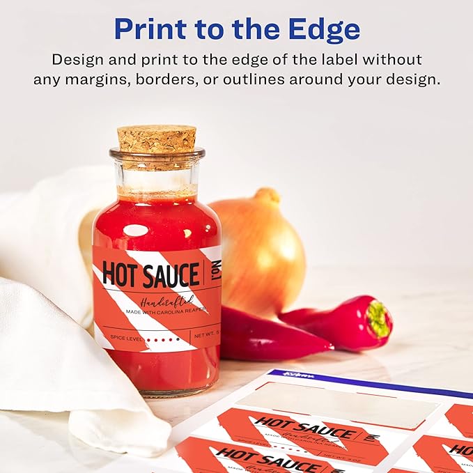 Avery Glossy White Rectangle Labels, Sure Feed Technology, 0.75" x 3.5", 2,000 Glossy White Labels, Print-to-The-Edge, Permanent Adhesive, Laser/Inkjet Printable