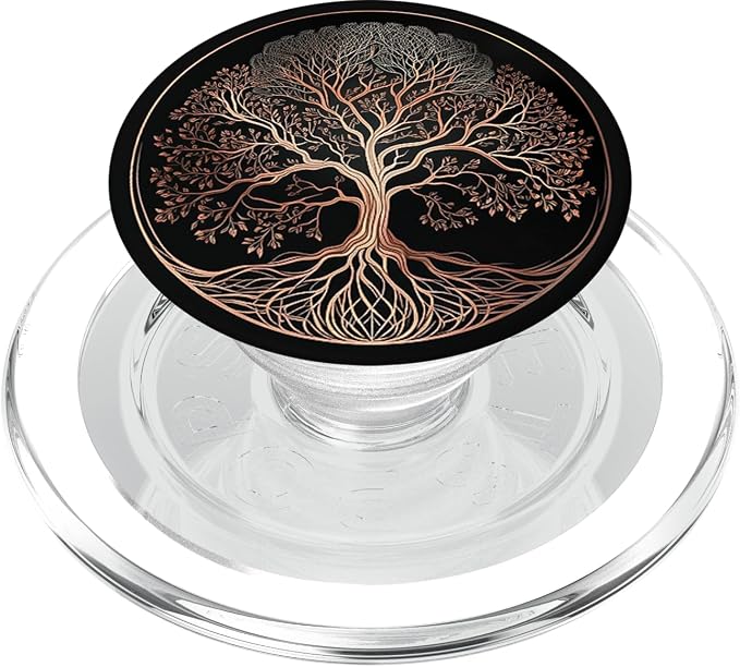 Tree of Life Yoga Leaves Spiritual Symbol Nature Rose PopSockets Adhesive PopGrip