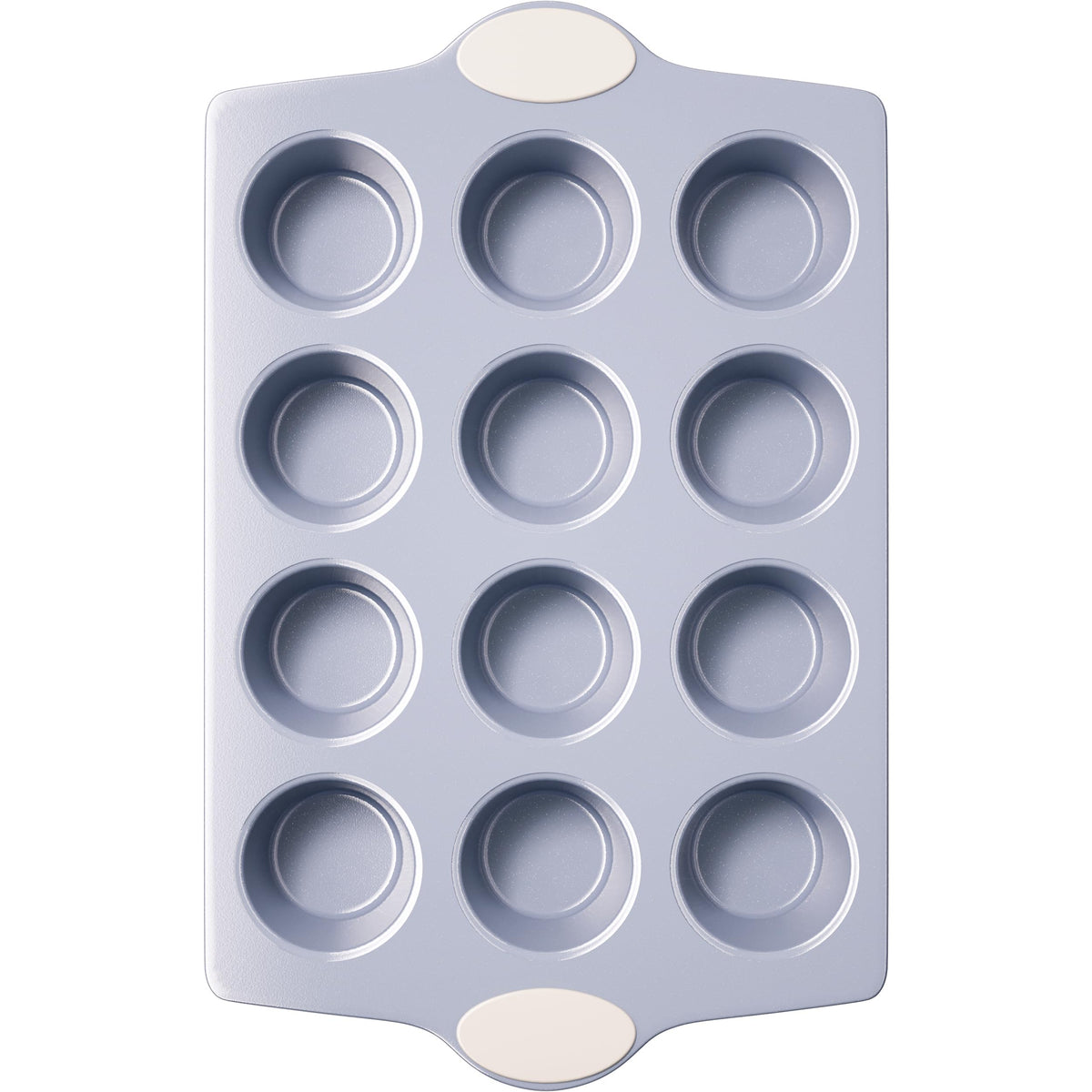 BRONYPRO 24-Cup Non Toxic Nonstick Ceramic Mini Muffin Pan & Cupcake Tin, PFOA & PFOA Free, Heavy Duty Rust-Resistant Aluminized Steel, Oven & Dishwasher Safe, Blue