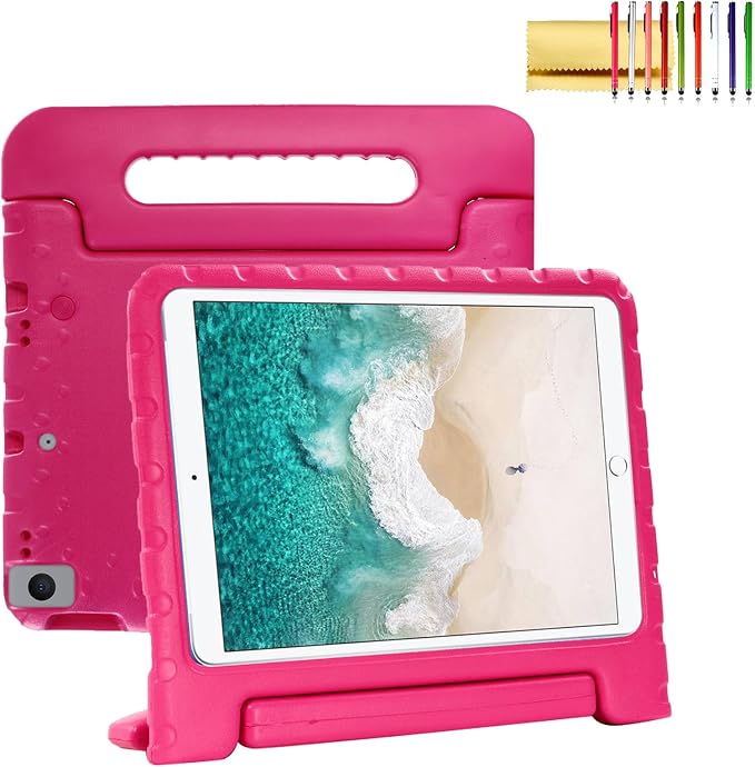 Dteck Kids Case for iPad 10.2 - Shockproof Rugged EVA Handle Stand Child Proof Case for iPad 9/8/7 Generation Black