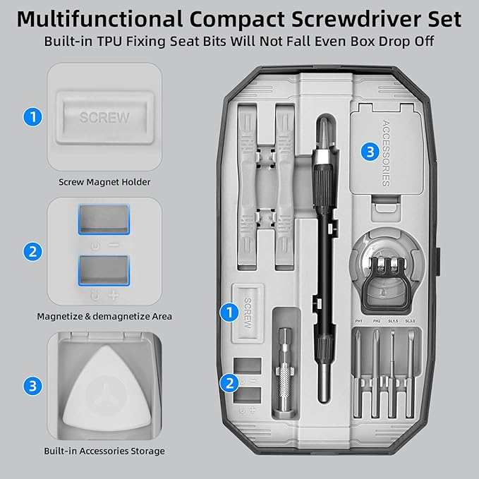 SHARDEN 153 in 1 Precision Screwdriver Set Computer Tool Kit, Laptop Screwdriver Kit Magnetic Electronic Screwdriver Set for PC, iPhone, Phone, PS5, PS4, Jewelry, Tablet, RC, Xbox Controller Repair