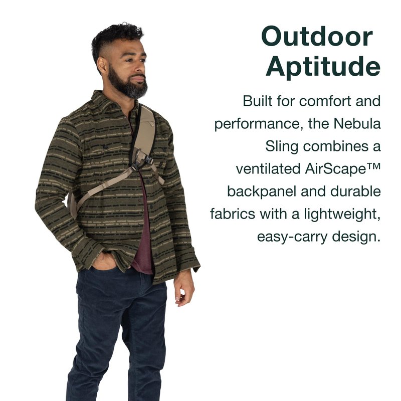 Osprey Nebula Shoulder Sling Bag, Cascade Blue/Coal Grey Heather