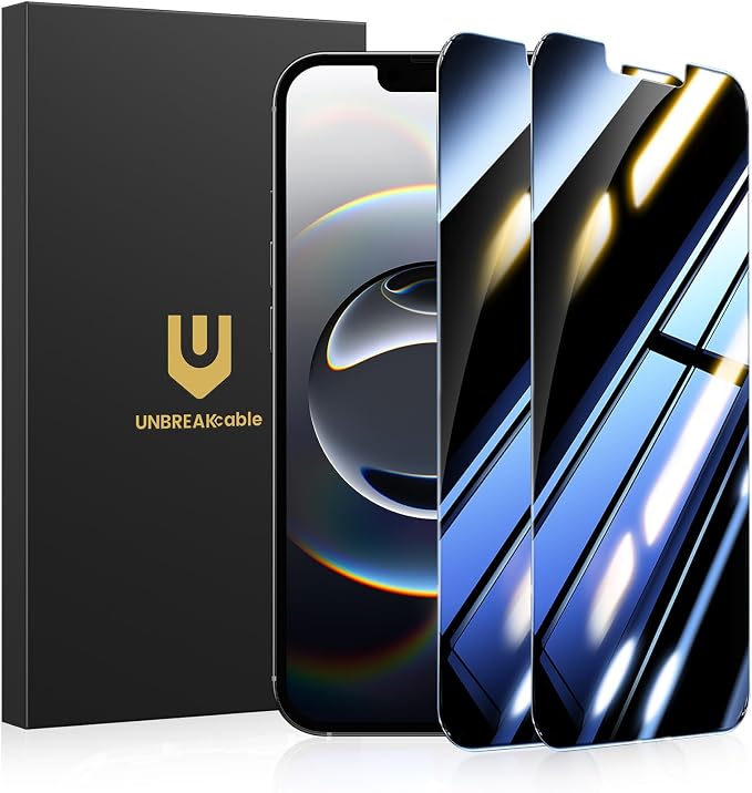 UNBREAKcable 2 Pack Privacy Screen Protector for iPhone 11 Pro Max/Xs Max Shatterproof Tempered Glass [True 28°Anti Spy] [9H Hardness] [Easy Installation] Protector for Apple 6.5