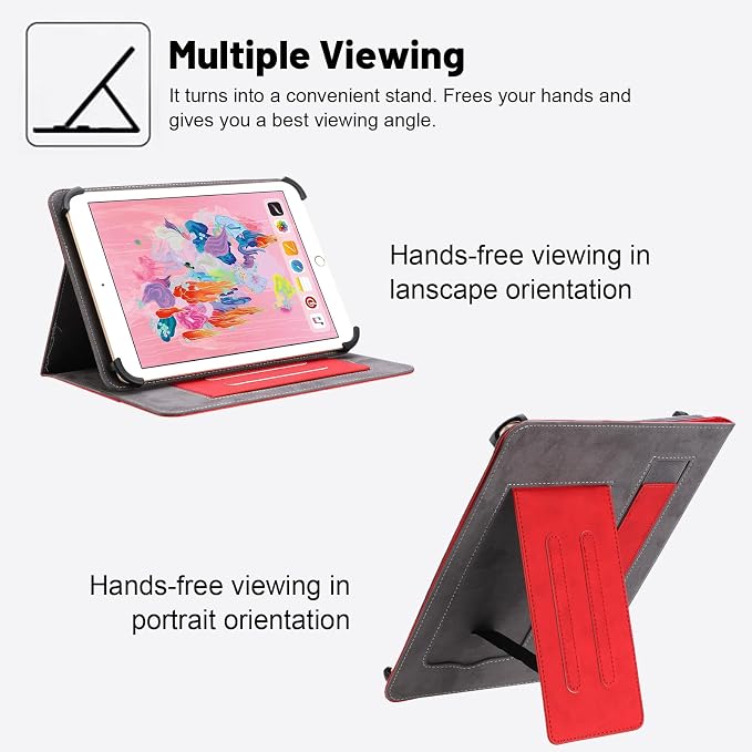 Dteck Universal Case (7.9 to 8.4) - Fold Stand Protective Flip Case for Apple iPad mini/Samsung Galaxy Tab 8.0 8.4 /Lenovo Tab 8 /onn. 100003561 8 Tablet Pro/Android Tablet 8 Inch (Blue Pink)