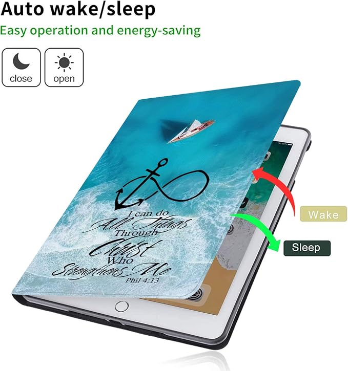 Compatible for iPad Air 13 inch Case (M3 2025 /M2 2024)/Pro 12.9 inch (6th/5th/4th/3rd 2022/2021/2020/2018)Adjustable Stand Protect CoverAnchor Christian
