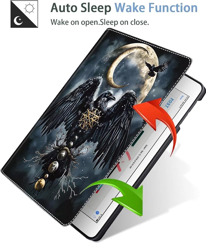 Case for iPad (A16) 11th Generation 11 Inch (2025) iPad 10th Generation 10.9 Inch (2022)，Slim Fit Foldable Standing Cover Case with Auto Sleep/Wake Retro Moth