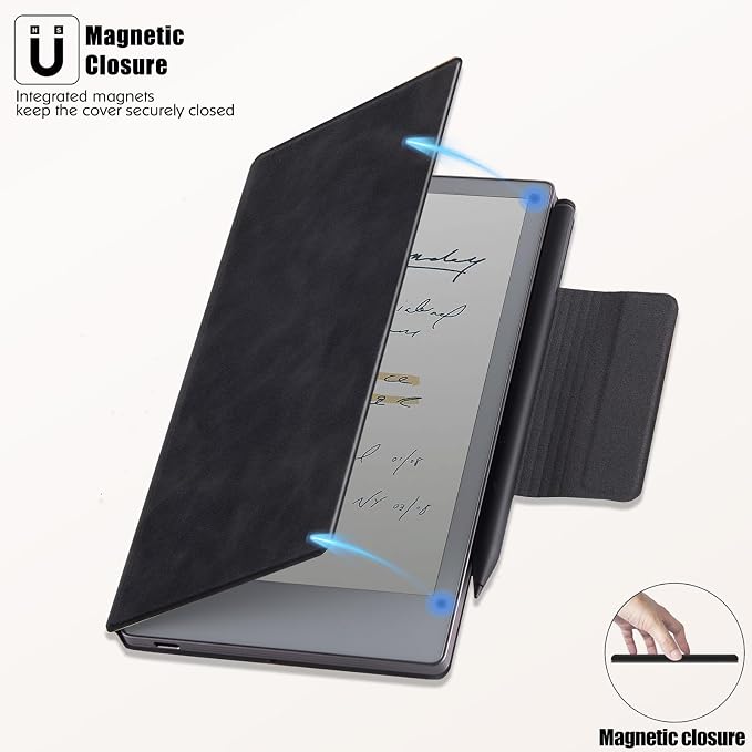 Case for 7.3 Remarkable Paper Pro MovePU Leather Magnetic Cover | PU Leather Protective CoverPen Buckle DesignSlim &amp Thin Lightweightwith Auto Sleep/Wake Dark Blue