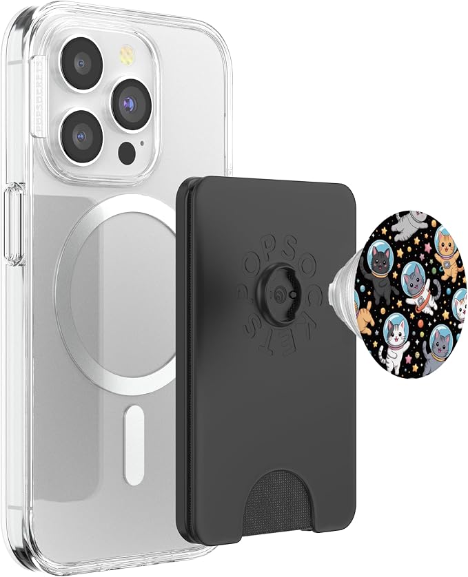 Space Planets Feline Animal Pet Kawaii Cat Astronaut PopSockets PopWallet for MagSafe