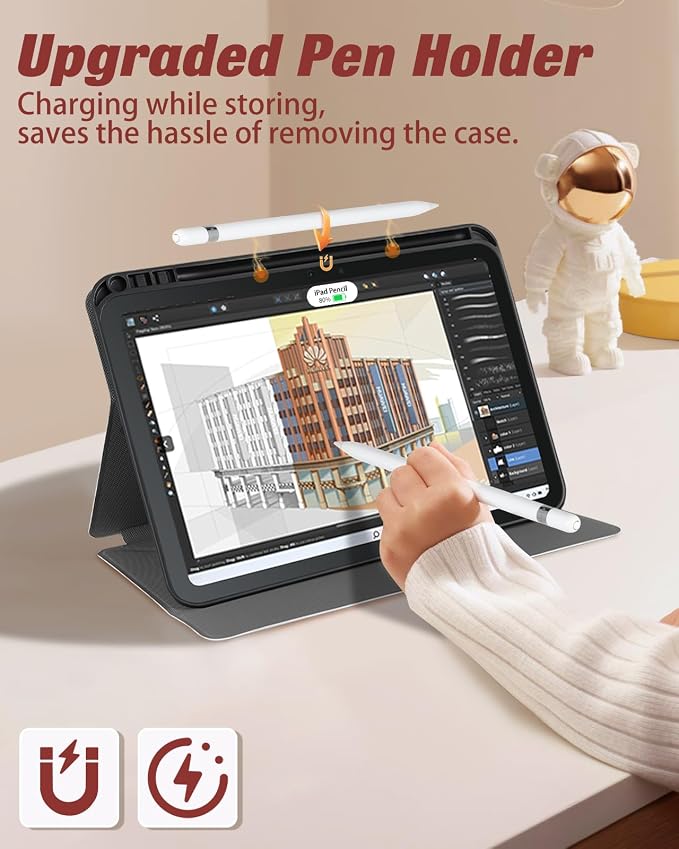 for iPad 9th/8th/7th Generation 10.2 Inch Case with Pen Holder for Boys Girls Women Men Cute Cartoon Anime Cool Funny Protector Stand Tablet Cover for Apple i Pad 7/8/9 Book Cat