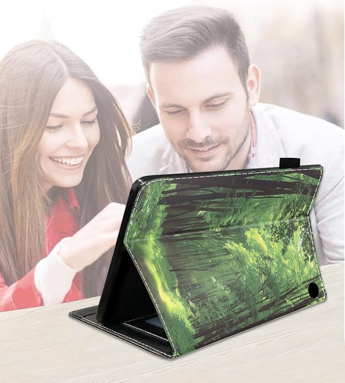 Case for Amazon Kindle Fire HD 8/Fire HD 8 Plus Tablet (12th/10th Generation 2024/2022/2020 Release) Slim PU Leather Cover with Card Slot &amp Auto Wake/Sleep African American Women