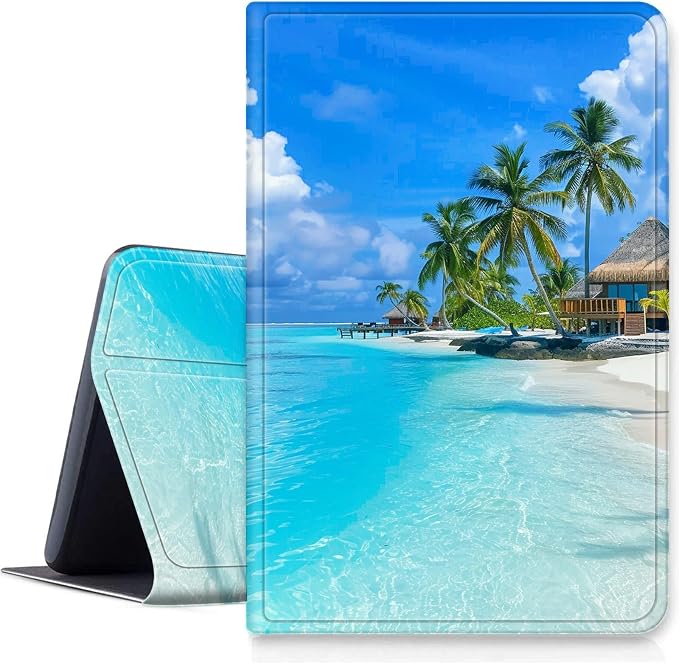 Case for Amazon Fire 7 Tablet 2019/2017 Release 9th/7th Generation PU Leather Smart Protective Cover with Auto Sleep/Wake for Fire 7 2019Beautiful Sunset