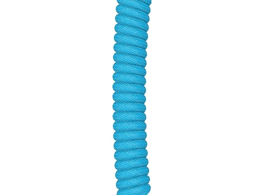 GLORIOUS Coiled Keyboard Cable – Coiled USB C Cable Artisan Braided Cables for Mechanical Gaming Keyboard Coiled Cable - Custom Keyboard Cable (Cobalt Blue)