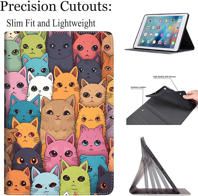 Case for Galaxy Tab A9 Plus ， Auto Sleep/Wake Multi-Angle Viewing Slim Folio Stand Cover for Samsung Galaxy Tab A9+/A9 Plus 11 Inch 2023 (SM-X210/X216/X218) Magic Mushrooms Fungus