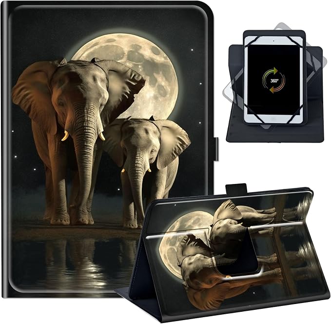 Case for Google Pixel Tablet 11 2023PU Leather 360 Degree Rotatable Kickstand Tablet Cover with Magnetic Closure for Pixel Tablet 11 2023/ All 10.5-11.5 Tablet，American Eagle with Flag
