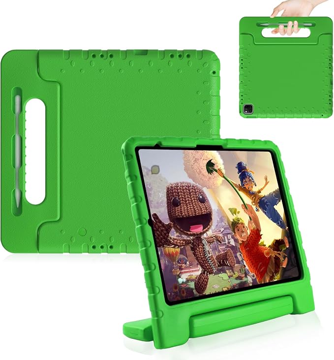 Heavy Duty Kids Case for iPad 10th/11th(A16) Pencil Holder Stand | Rugged Protection Cover for 11/10.9-inch iPad 2025/2022 Lightweight EVA Foam Anti-slip for Home School Travel Blue