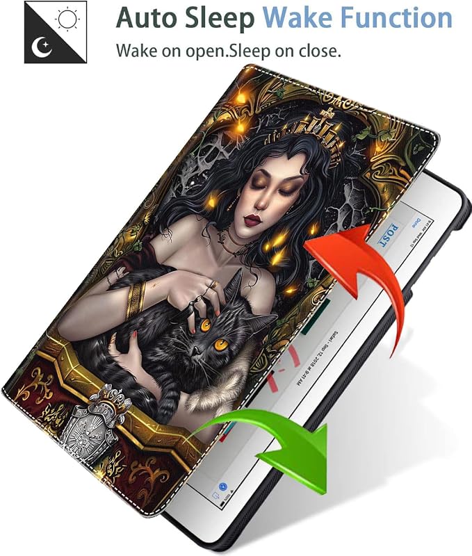 Case for iPad 9th/8th/7th Generation 2021/2020/2019 iPad 10.2 Inch Also Fit iPad Air 3th Gen 2019/iPad Pro 10.5 inch，Standing Cover with Auto Sleep/WakeCute Black Cat