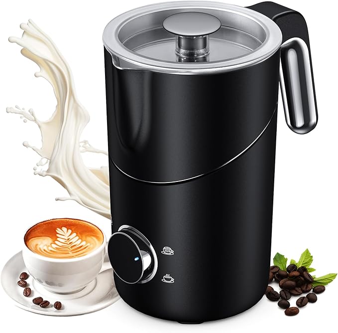 COLDFILL Milk Frother and Steamer, Electric Milk Frother for Coffee, 13.5oz/400mL Large Capacity Automatic Warm and Cold Foam Maker