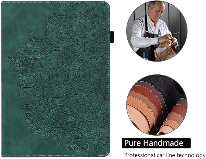 for Apple iPad 10.2 Case 9th/8th/7th Generation Cover (2021/2020/2019) with Auto Wake/Sleep Ultra Thin Lightweight Trifold Stand Folio PU Leather &amp Hard Back Hybrid Cover Almond Blossom