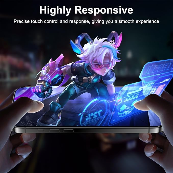Esanik for iPhone 15 Pro Matte Glass Screen Protector [Auto-alignment] Anti-Glare &amp Anti-FingerprintAnti-ReflectionBubble Free Smooth as Silk 2 Pack 9H Glass Screen Cover