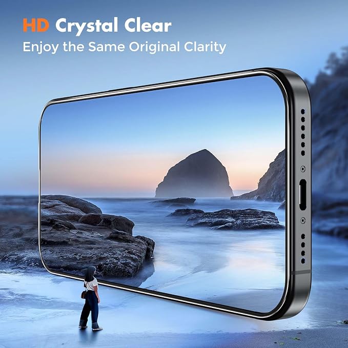 UNBREAKcable 3-Pack Screen Protector for iPhone 15 Double Shatterproof Tempered Glass [Easy Installation Frame] [99.99% HD Clear] [9H Hardness] [Full Coverage] [Case Friendly] for Apple 15 6.1 inch
