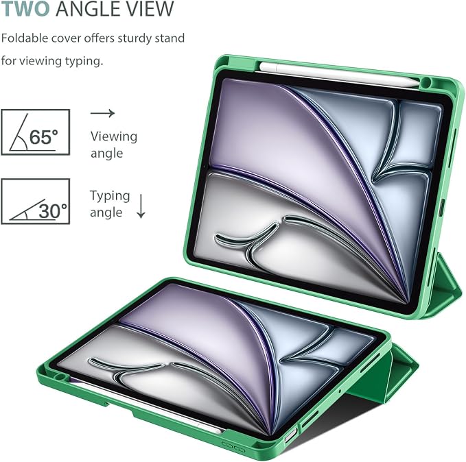 ProCase Smart Case for iPad Air 11-inch M4/M3/M2 &amp Air 10.9 5th/4th Gen | Hard Back Cover with Auto Sleep/Wake Slim Lightweight Case for iPad Air 11 2026/25/24 &amp 10.9 2022/2020-Aqua